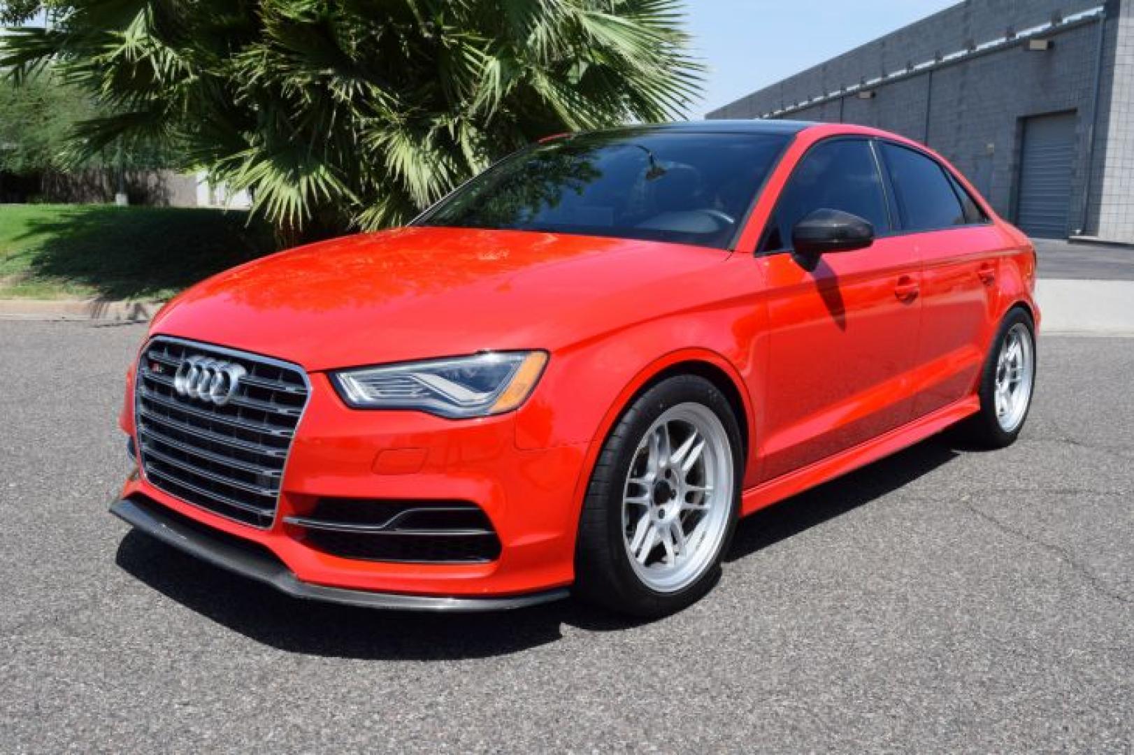 2015 Red /Black Leather Audi A3 2.0T Premium Sedan quattro S tronic (WAUFFGFF7F1) with an 2.0L L4 DOHC 16V engine, 6-Speed Automatic transmission, located at 11056 N 23rd Dr #101, Phoenix, AZ, 85029, (623) 434-4252, 33.587704, -112.109962 - Photo#2
