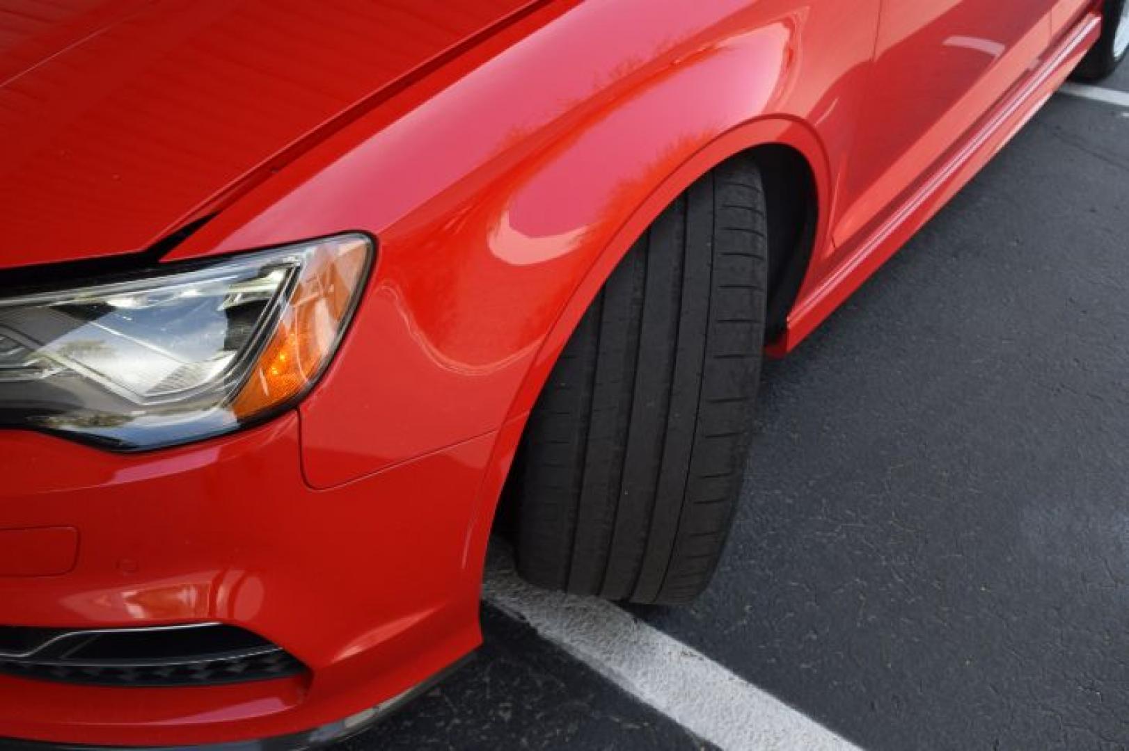 2015 Red /Black Leather Audi A3 2.0T Premium Sedan quattro S tronic (WAUFFGFF7F1) with an 2.0L L4 DOHC 16V engine, 6-Speed Automatic transmission, located at 11056 N 23rd Dr #101, Phoenix, AZ, 85029, (623) 434-4252, 33.587704, -112.109962 - Photo#35