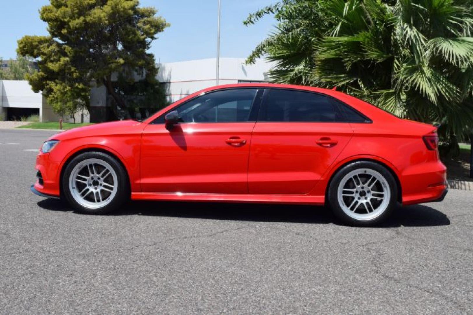 2015 Red /Black Leather Audi A3 2.0T Premium Sedan quattro S tronic (WAUFFGFF7F1) with an 2.0L L4 DOHC 16V engine, 6-Speed Automatic transmission, located at 11056 N 23rd Dr #101, Phoenix, AZ, 85029, (623) 434-4252, 33.587704, -112.109962 - Photo#4