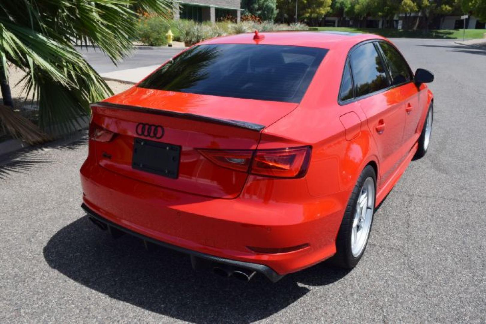 2015 Red /Black Leather Audi A3 2.0T Premium Sedan quattro S tronic (WAUFFGFF7F1) with an 2.0L L4 DOHC 16V engine, 6-Speed Automatic transmission, located at 11056 N 23rd Dr #101, Phoenix, AZ, 85029, (623) 434-4252, 33.587704, -112.109962 - Photo#5