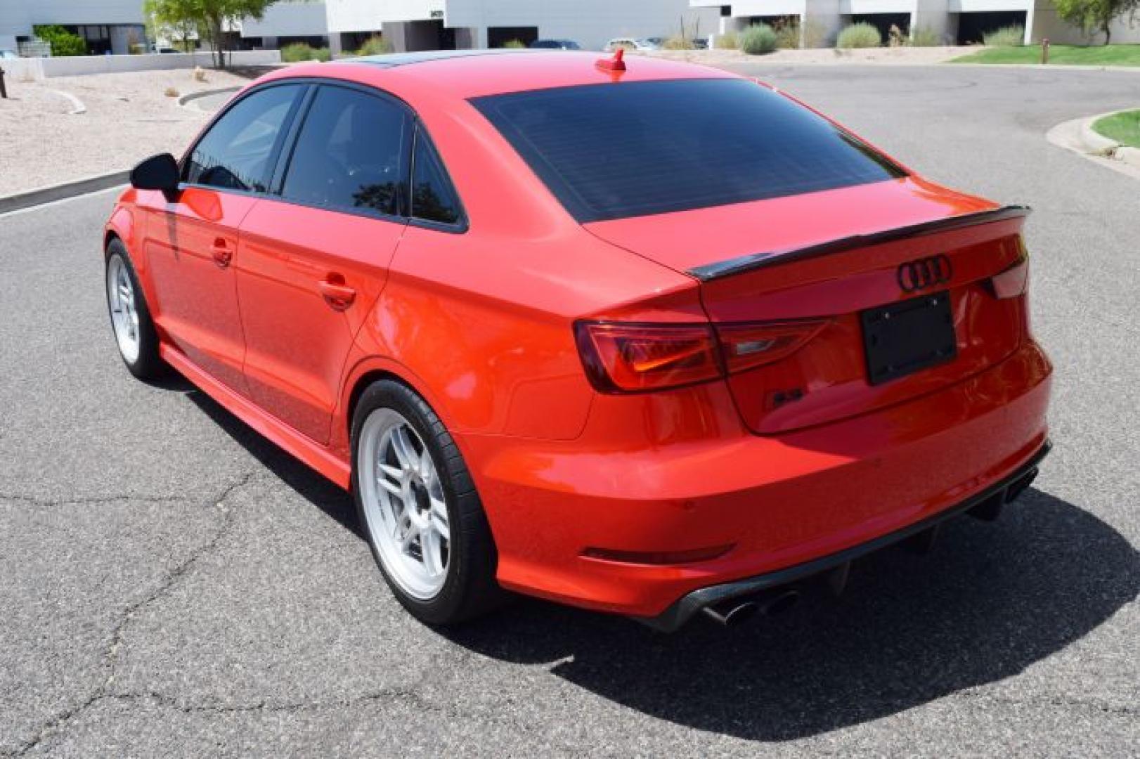 2015 Red /Black Leather Audi A3 2.0T Premium Sedan quattro S tronic (WAUFFGFF7F1) with an 2.0L L4 DOHC 16V engine, 6-Speed Automatic transmission, located at 11056 N 23rd Dr #101, Phoenix, AZ, 85029, (623) 434-4252, 33.587704, -112.109962 - Photo#6