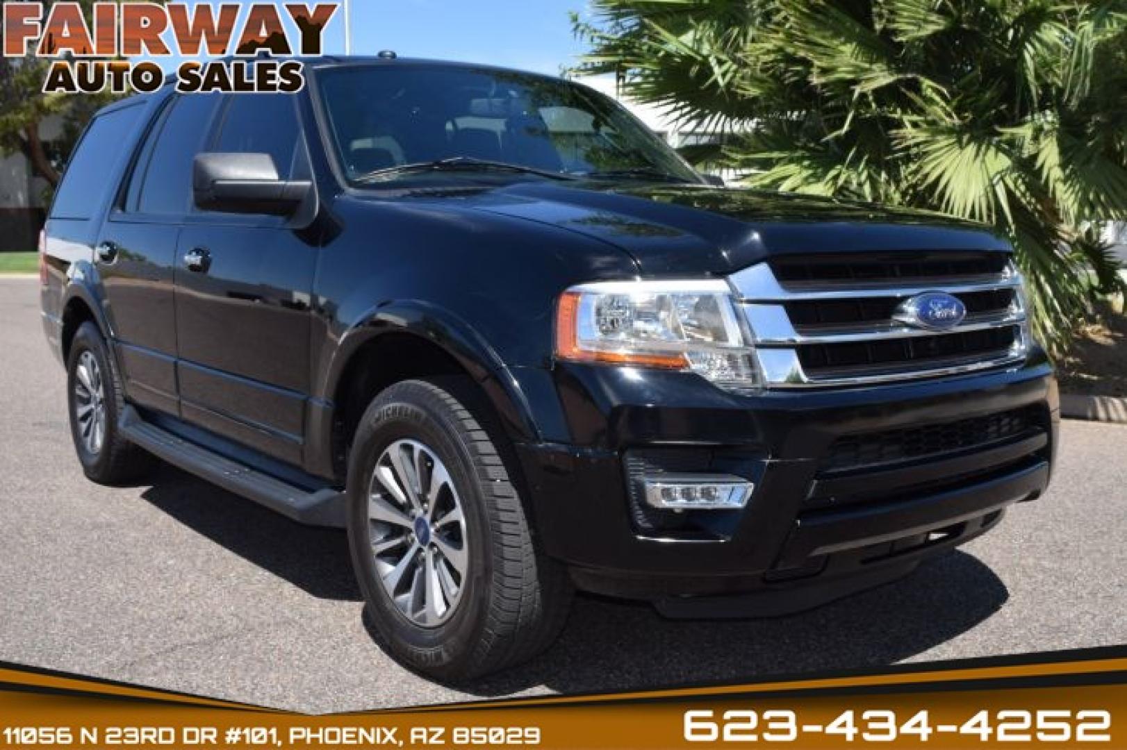 2016 Shadow Black /Ebony Ford Expedition XLT 2WD (1FMJU1HT9GE) with an 3.5L V6 DOHC 24V FFV engine, 6-Speed Automatic transmission, located at 11056 N 23rd Dr #101, Phoenix, AZ, 85029, (623) 434-4252, 33.587704, -112.109962 - Photo#0