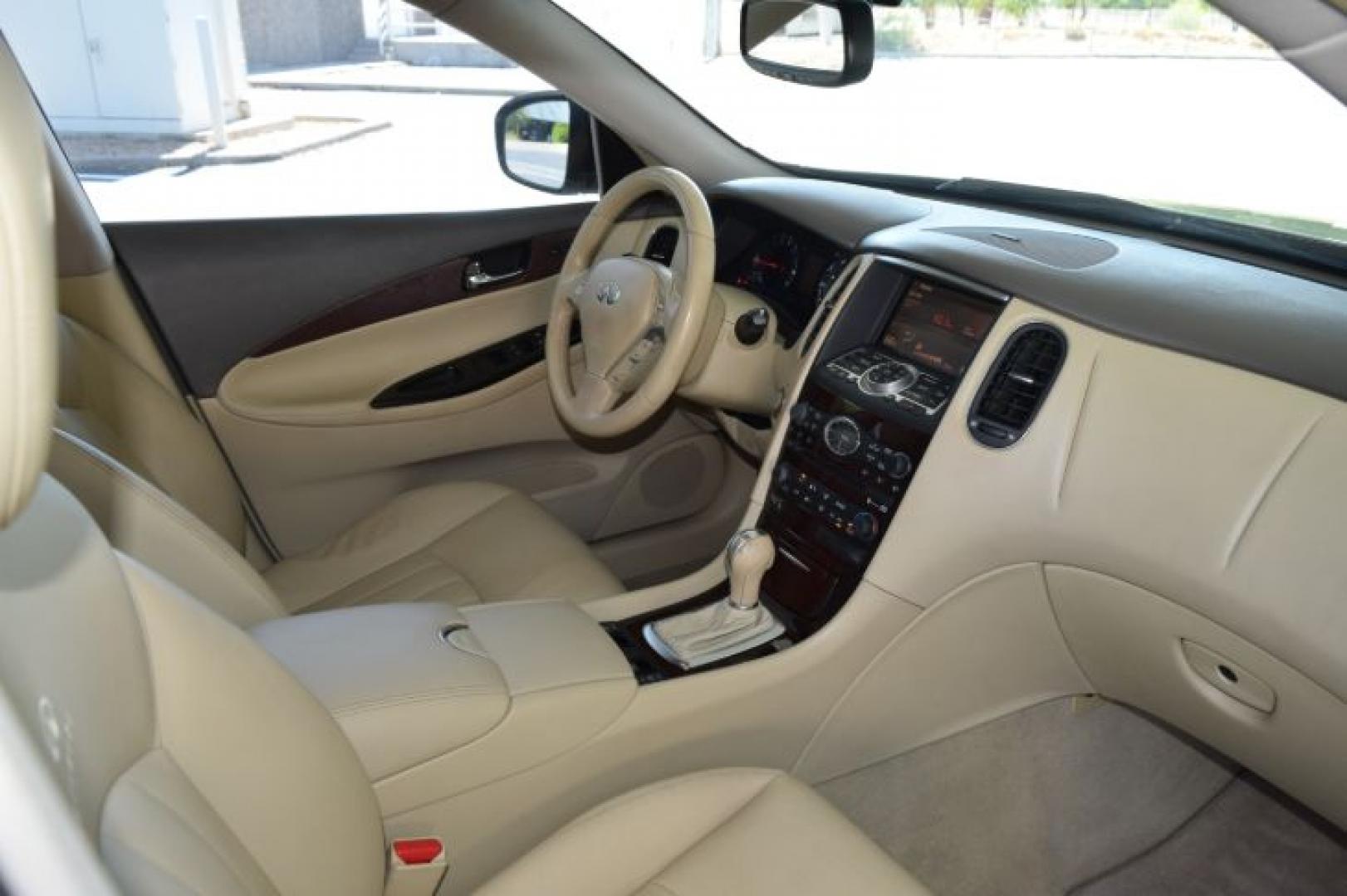 2008 Moonlight White Pearl /Wheat Infiniti EX EX35 (JNKAJ09E58M) with an 3.5L V6 DOHC 24V engine, 5-Speed Automatic Overdrive transmission, located at 11056 N 23rd Dr #101, Phoenix, AZ, 85029, (623) 434-4252, 33.587704, -112.109962 - Photo#1