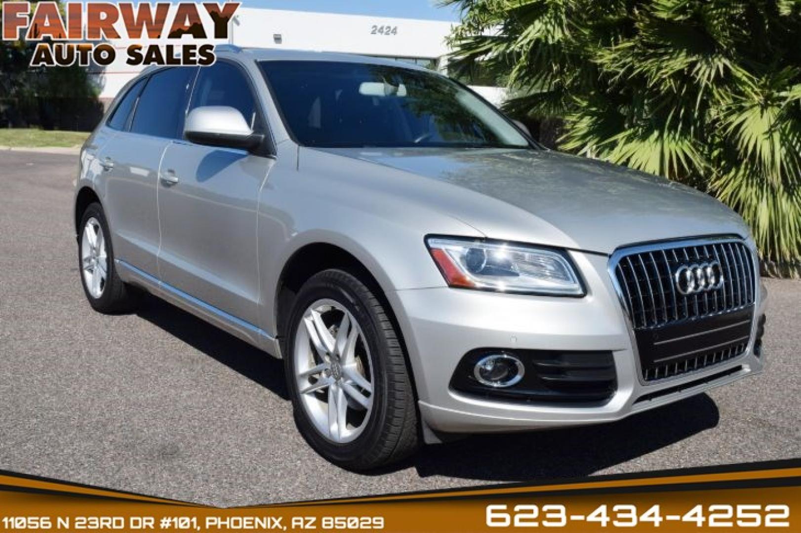 2014 Cuvee Silver Metallic /Black Audi Q5 2.0 quattro Premium (WA1LFAFP1EA) with an 2.0L L4 DOHC 16V engine, 6-Speed Automatic transmission, located at 11056 N 23rd Dr #101, Phoenix, AZ, 85029, (623) 434-4252, 33.587704, -112.109962 - Photo#0